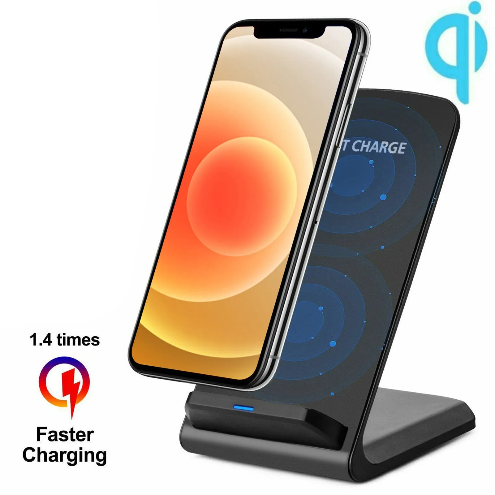 Беспроводное QI быстрое зарядное устройство Подставка держатель для iPhone 12/mini/Pro/Max