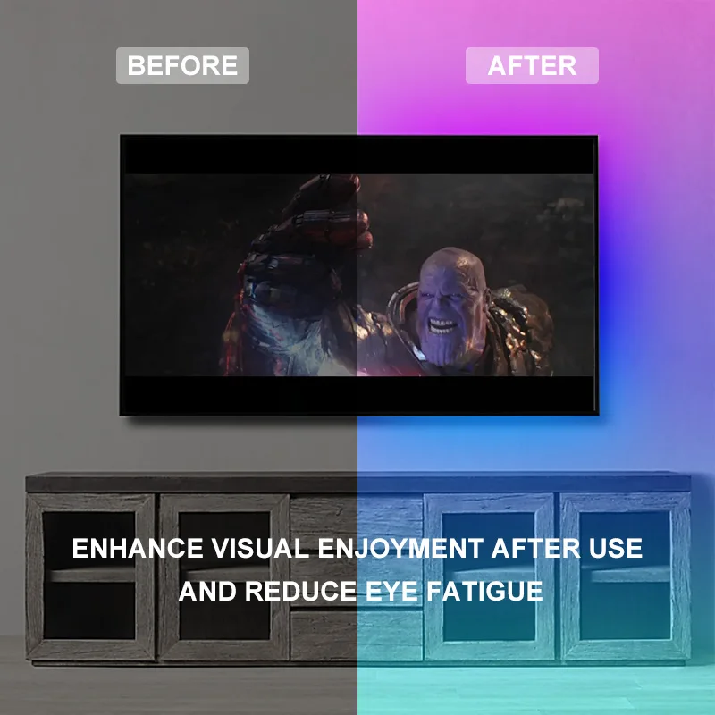 

Usb Led Strip Rgb 5050 Tv Backlight Lamp Night Light 5V Flexible Tape Ribbon Desktop Screen Diode Background Lighting For Room