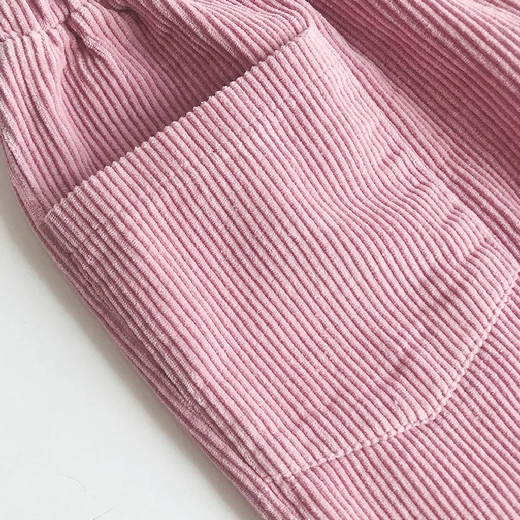 

Womail Women Harem Pants 2020 Autumn Spring Solid Corduroy High Waist Pant Straight loose Pant Vintage streetwear Trouser Female
