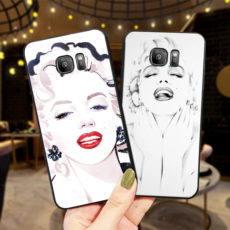 Роскошный черный чехол Marilyn Monroe для huawei P Smart Z 2018 P20 Pro P8 P9 Mini P10 2019 P30