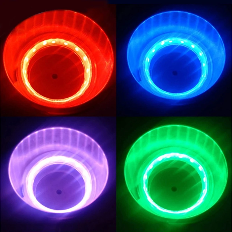 

12V 15LED Light Cup Holder Stainless Steel Polished Marine RV Cup Drink Holder