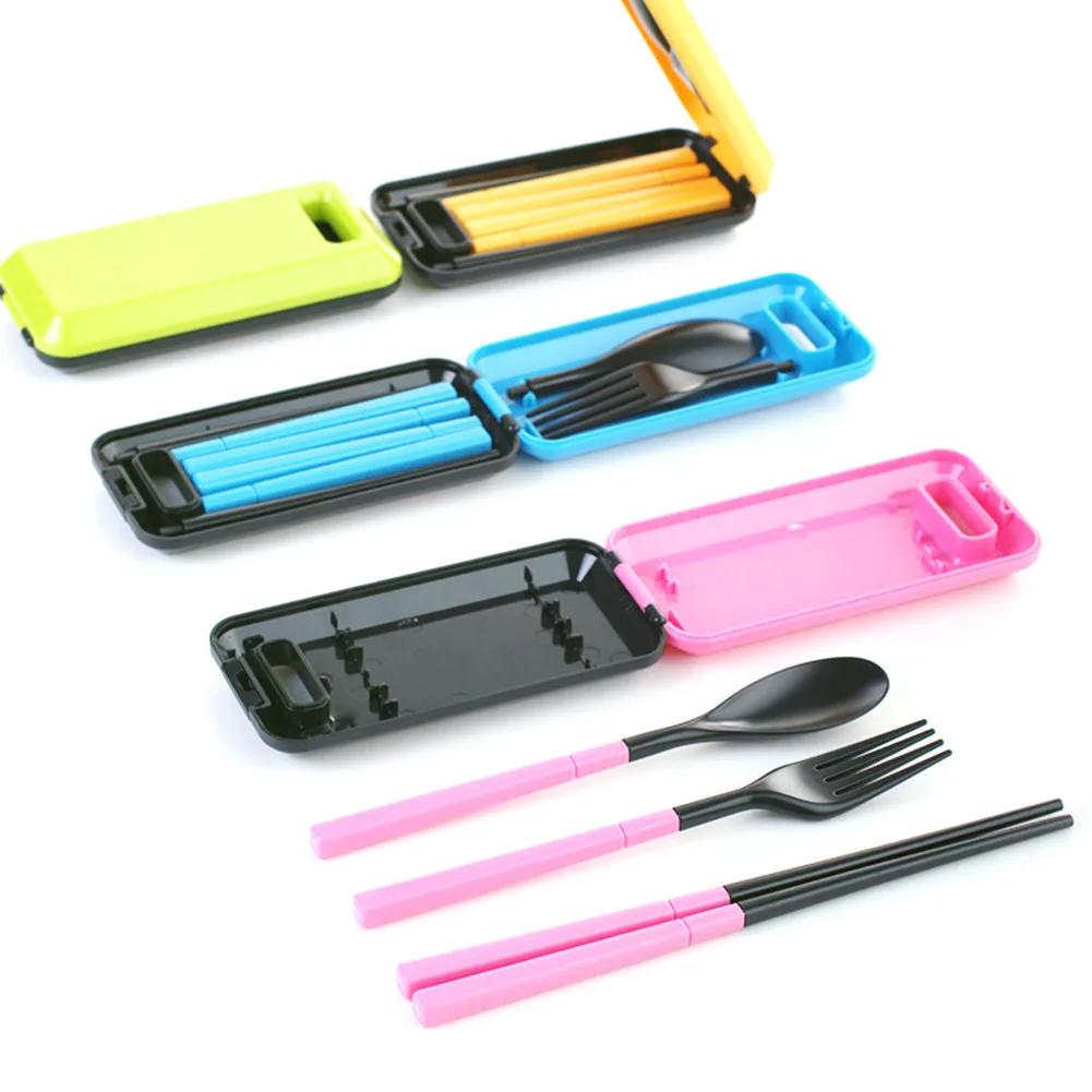 Портативный красочный набор посуды Европейский стиль посуда складные столовые