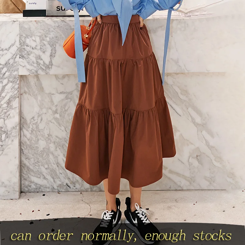 Винтажная многослойная юбка LANMREM свободная повседневная плиссированная с