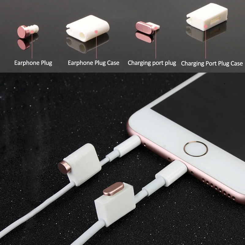 Разъем для зарядки телефона 3 5 мм разъем наушников пылезащитный iPhone 5S SE 6 6S 7 8 Plus X XS