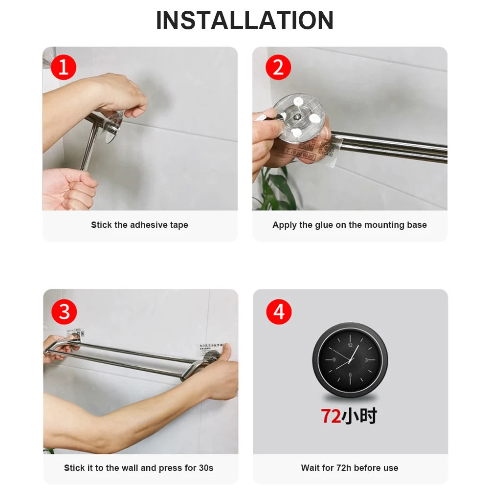 

Bathroom Towel Rack Stainless Steel Wall Mounted Double Towel Holder Rail Storage Rack Kitchen Organizer Bathroom Accessories