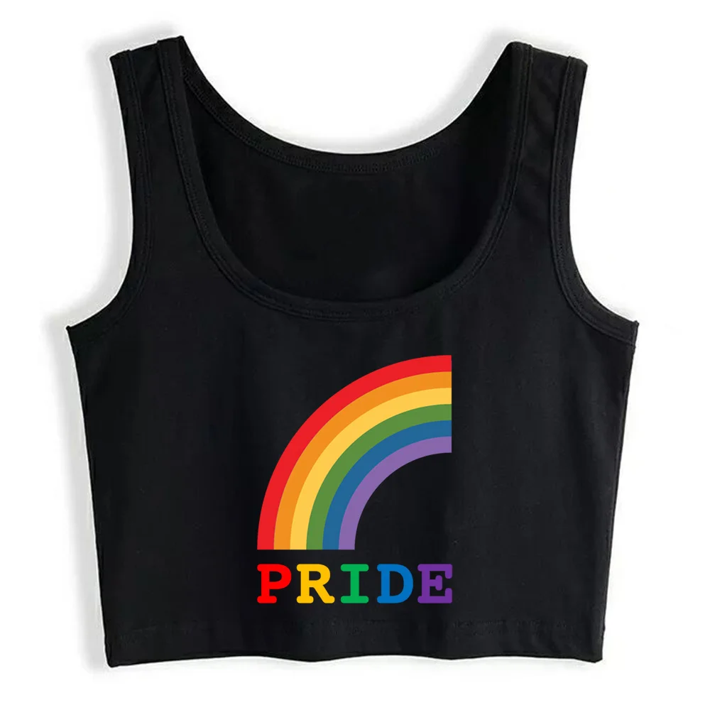 

Crop Top Women Pride Rainbow Lgbt Emo Grunge Y2k Aesthetic Tank Top Female Clothes