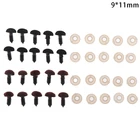 Горячая распродажа 10 шт 9*11 мм черный плюшевый нос Ремесло Кнопка безопасности животных нос для мягких игрушек