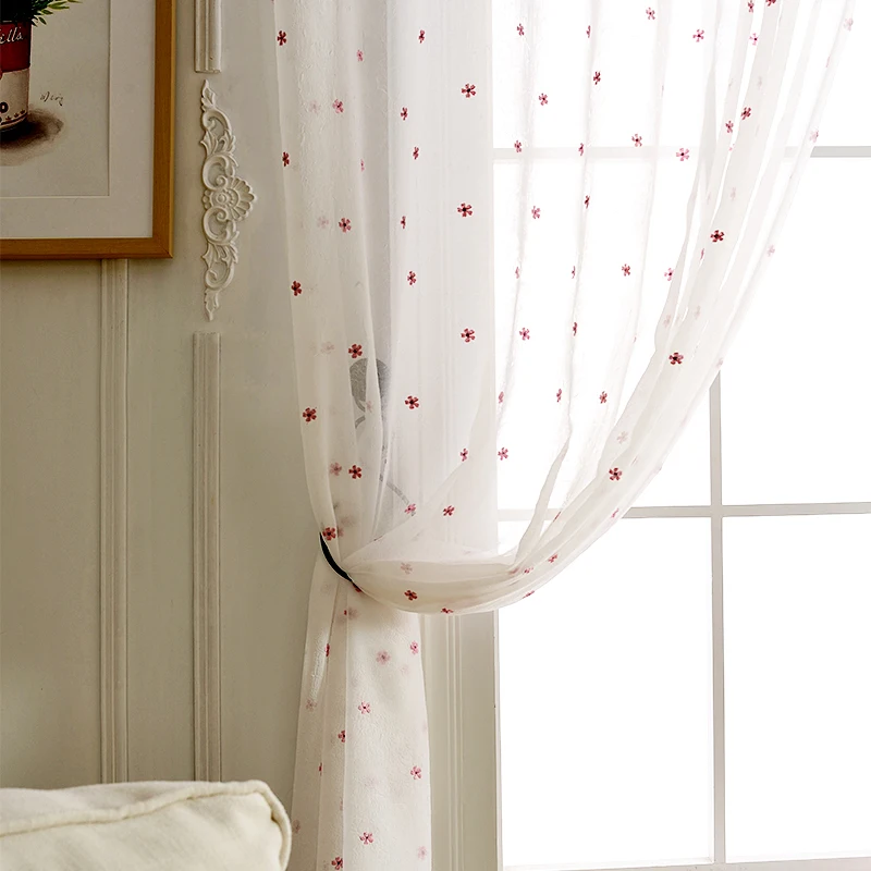 Кленовые листья вышитые оконные марлевые пряжи индивидуальные помятые тюлевые