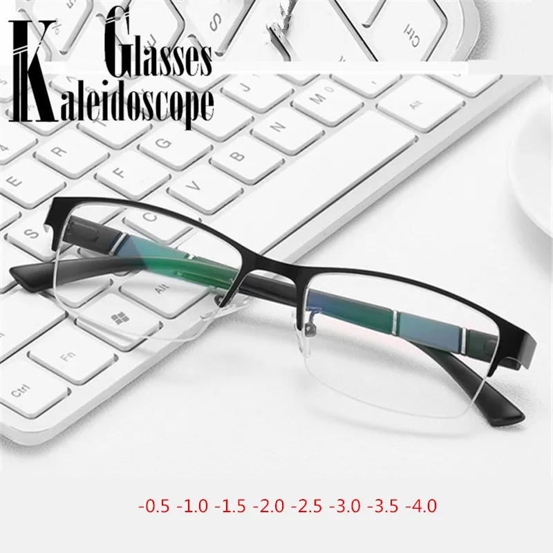 Оправа для очков Мужская/Женская металлическая в полуоправе с защитой от синего