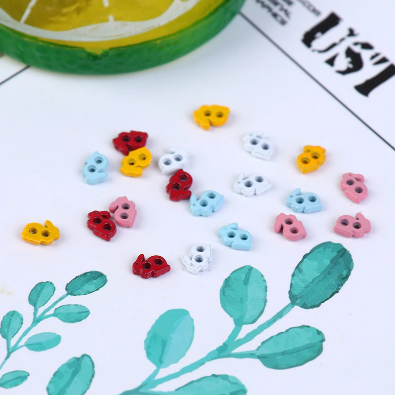

20 Mini Cute Rabbit Buttons Buckles DIY Doll Clothes Tiny Metal Buckle Clothing Decoration Button Doll Sewing Accessories