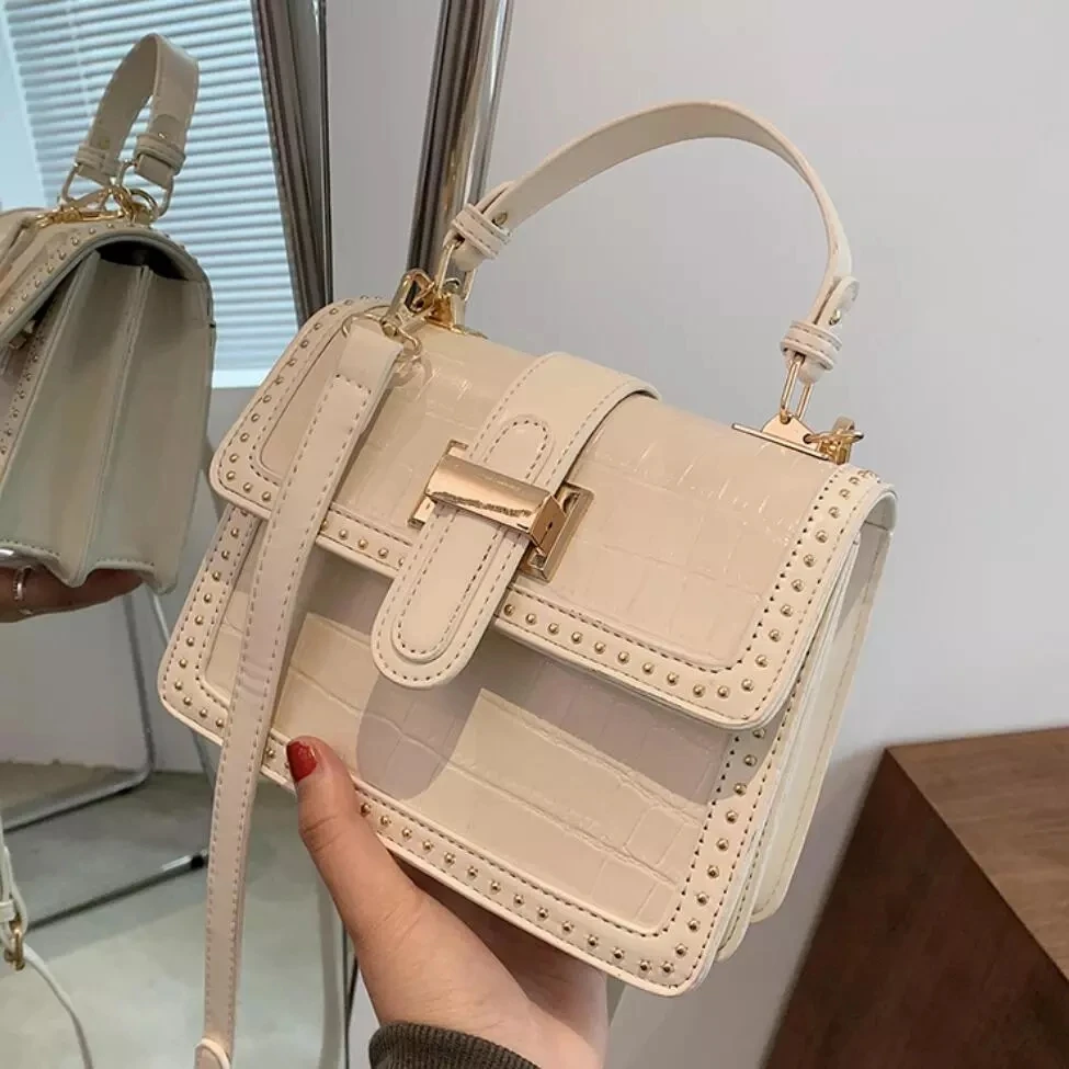 

Stone pattern Square Tote bag 2021 New High-quality PU Leather Women's Designer Handbag Luxury brand Shoulder Messenger Bag