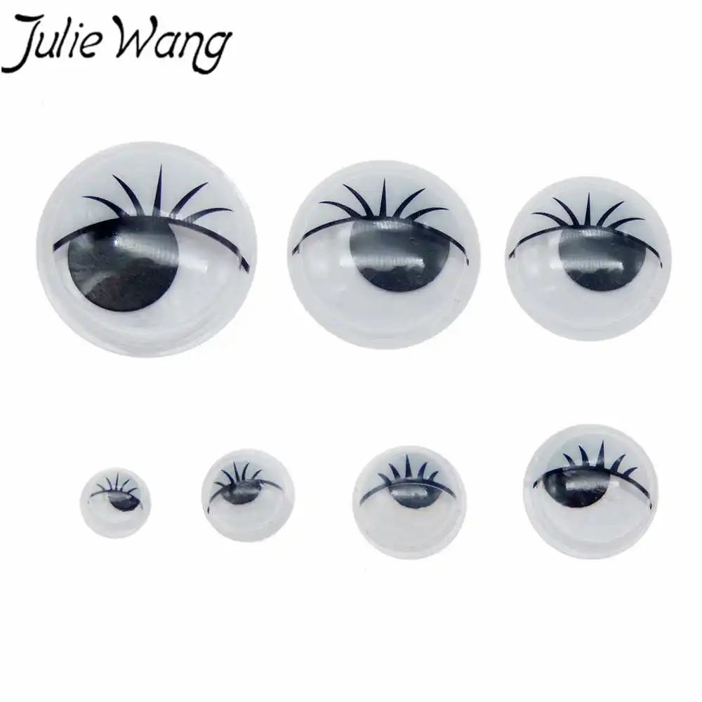 Julie Wang 70 шт. самоклеящиеся пластиковые ресницы для кукол черные глаза аксессуары