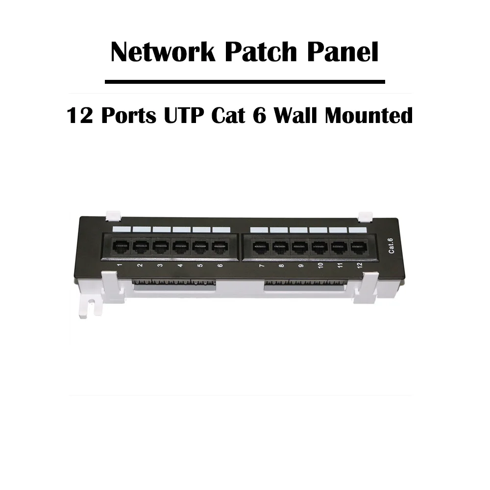 Сетевая коммутационная панель 2 шт./лот UTP Cat 5e/Cat 6 12 портов s настенное крепление RJ