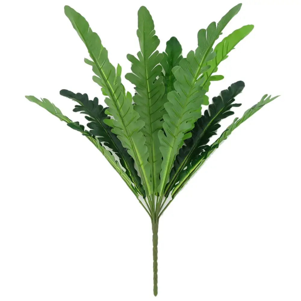 

12 Heads Artificial Bird Nest Fern Green Plant Wall Home Office Shop Decor