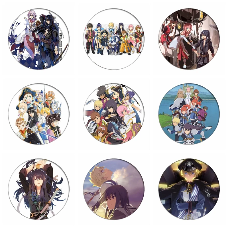 

Tales of Vesperia Cosplay Badges Yuri Lowell Brooch Pin Flynn Scifo Collection Badge Breastpin for Backpacks Clothing