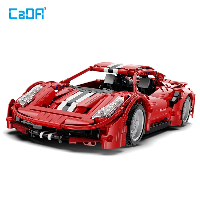 

Cada Technical Master RC Racing Car Building Blocks Classic Supercar Remote Control Brick Toy Model Birthday Gift for Children