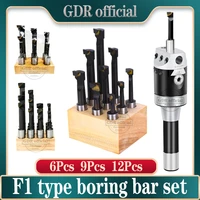 f1 boring cutter shank boring bar set tungsten carbide bar boring head mt r8 bt nt boring bar set boring device f1 boring tool