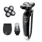 Kemei электробритва бритва Для мужчин бритвенный станок Перезаряжаемые плавающий Бритва для бороды, 5D Машинка для удаления волос в носу моющиеся Уход за лицом