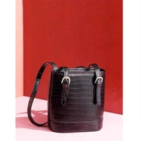 ouluoer import Nile crocodile bag Female bag fashion black Bucket bag One shoulder bag women bag