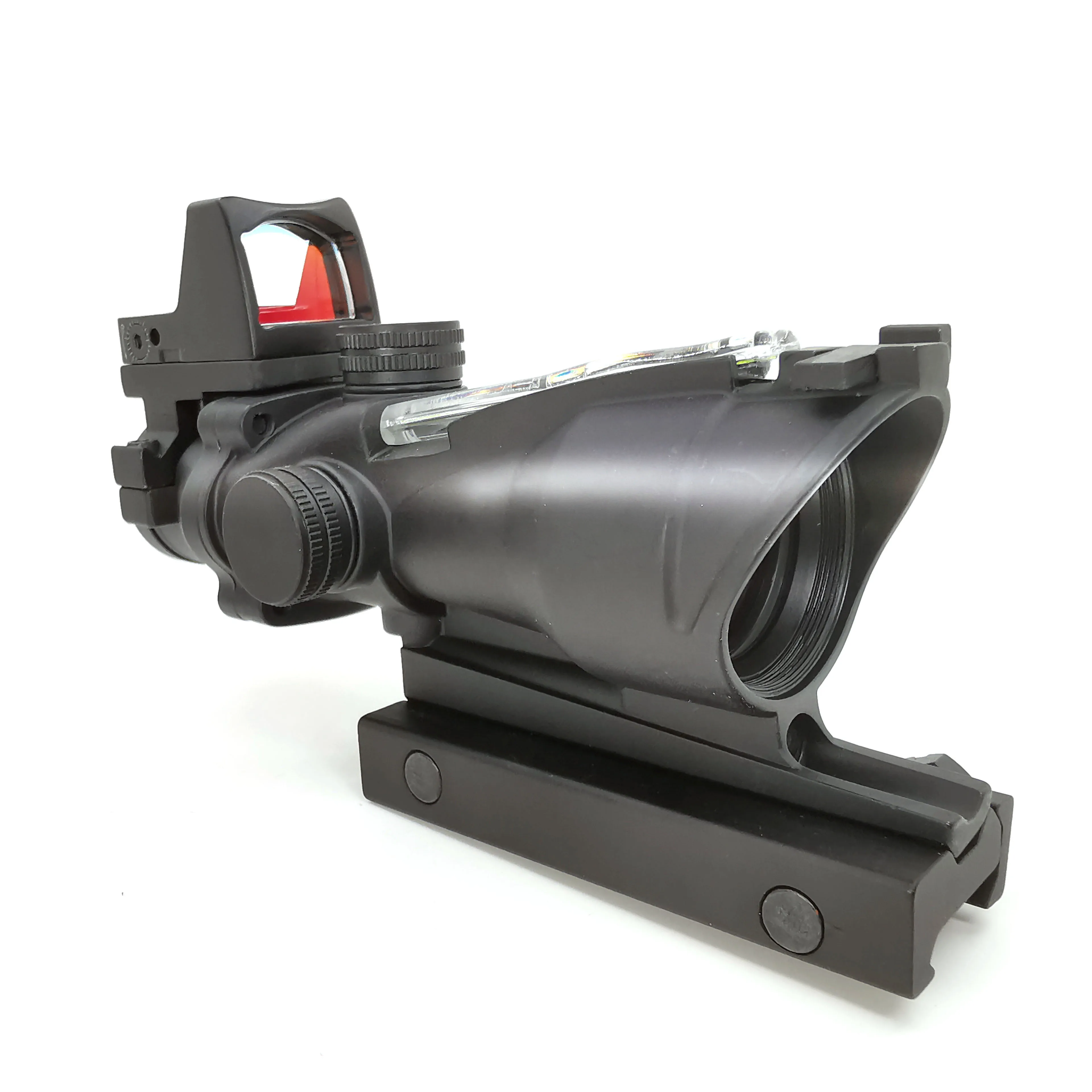 Тактический охотничий прицел ACOG 4X32 Сетка волокно зеленый красный с подсветкой RMR