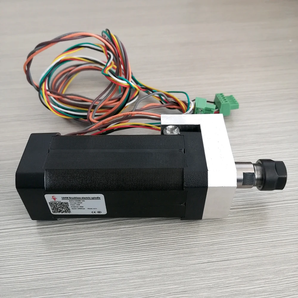 DC24V 4.5A 104 Вт Мини Бесщеточный двигатель шпинделя гравировального Станка PCB CNC