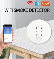 wifi wireless smoking detector fire sensors work alone smart life tuya app remote control for home kitchen homekit smart home