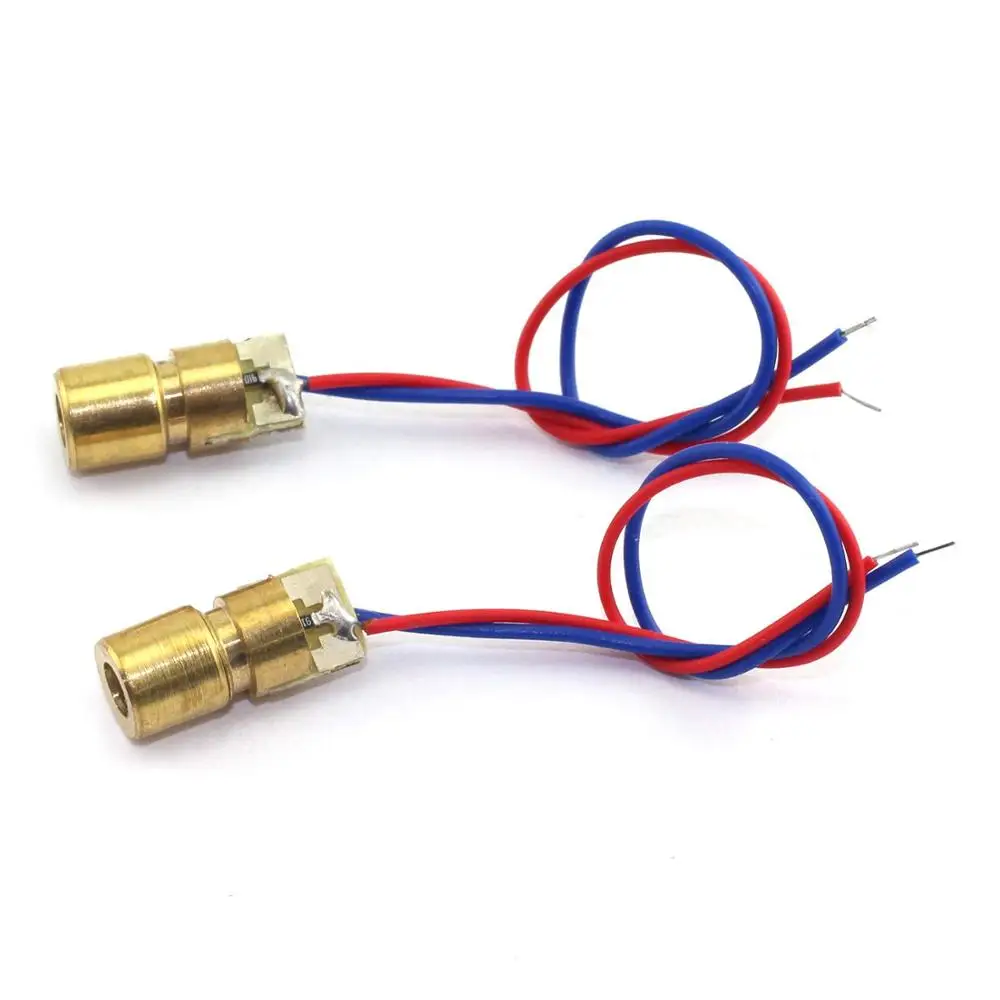 Регулируемый лазерный точечный диодный модуль 3 В/5 В 650 нм 5 мВт Медная головка