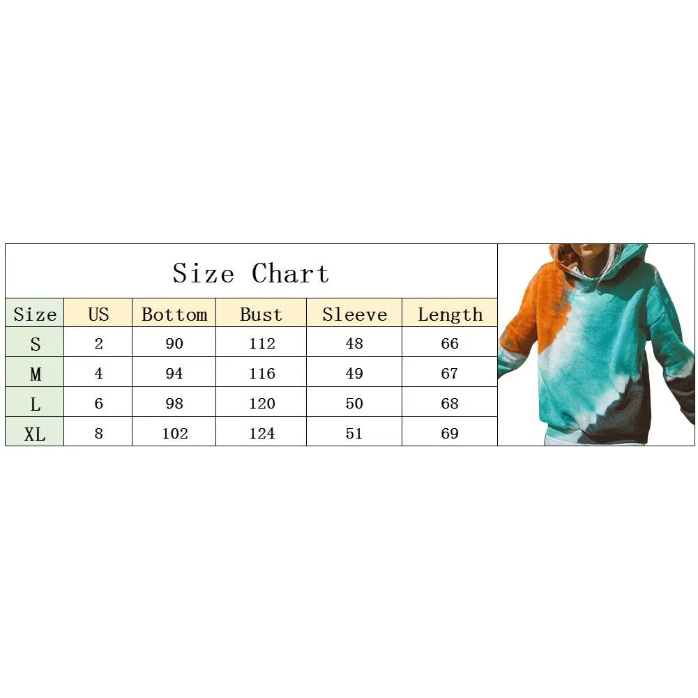 

Loose Tie-dye Hooded Sweater For Women Elegant Print Oversized Casual Pullover Long Sleeve Streetwear Warm Outerwear