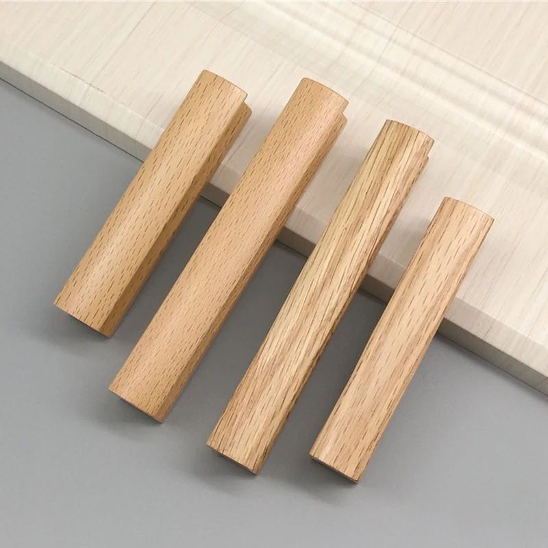 Деревянная дверная ручка для ящика Шкаф дома магазин одежды офис простой стиль