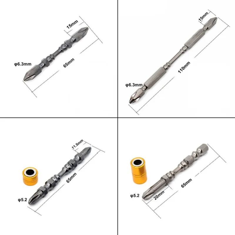 Набор отверток с двойной головкой 1/4 дюйма 65 мм 110 мм|Отвертка| |