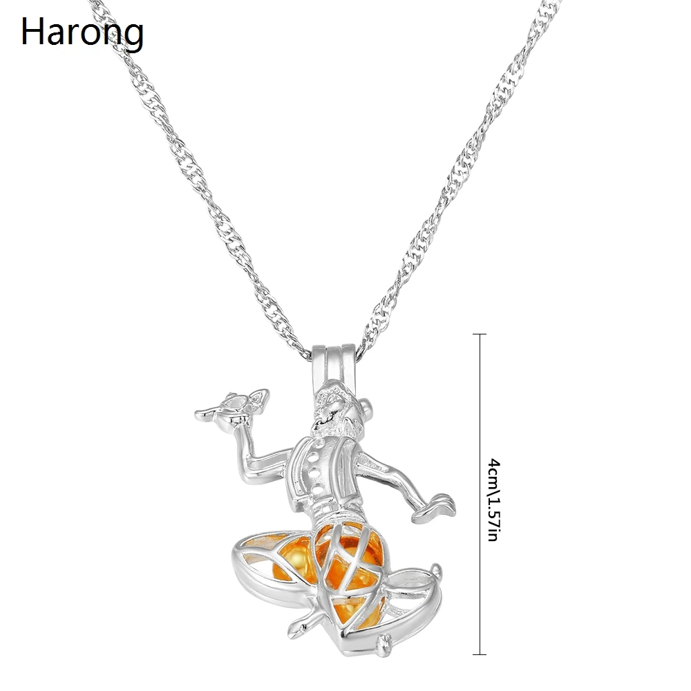 С рисунком &quotАладдин&quot Сказка анимации нержавеющая сталь жемчужное ожерелье