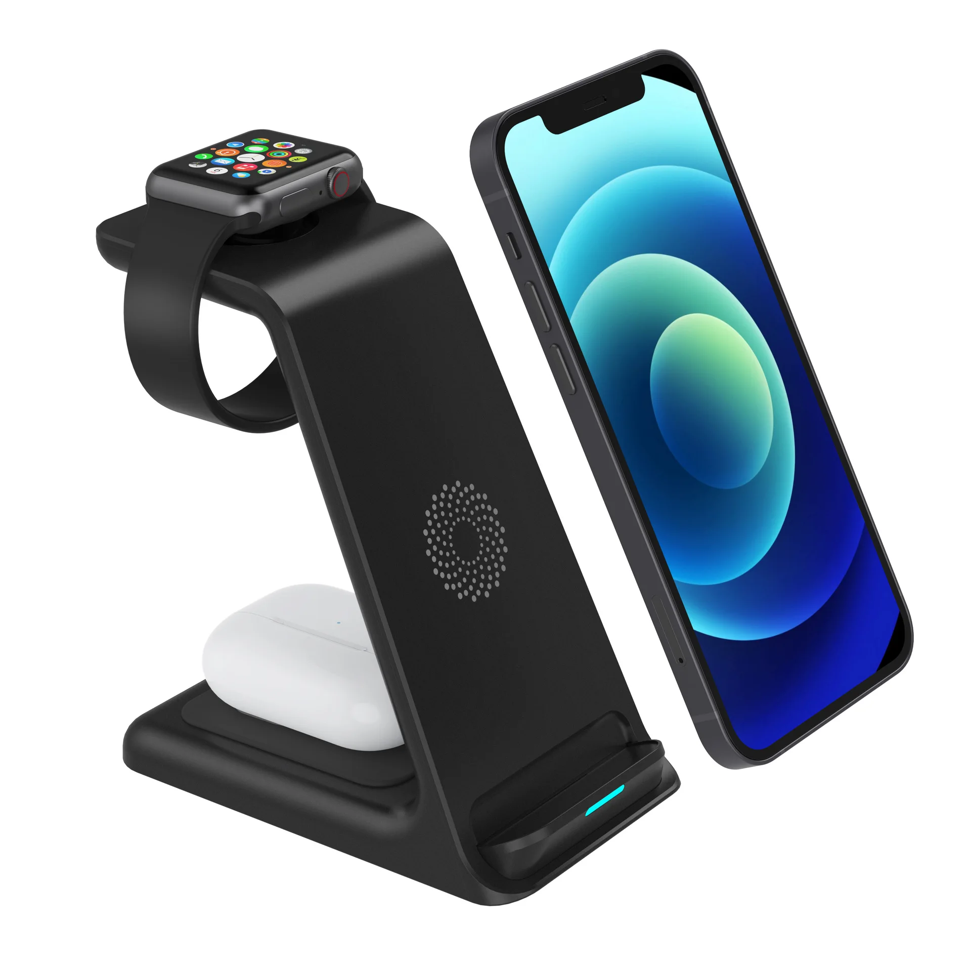 

15W 3 In 1 Qi Fast Wireless Charger Stand for IPhone 12 11 XS XR X 8 Apple Watch Charging Dock Station for Airpods Pro IWatch 6