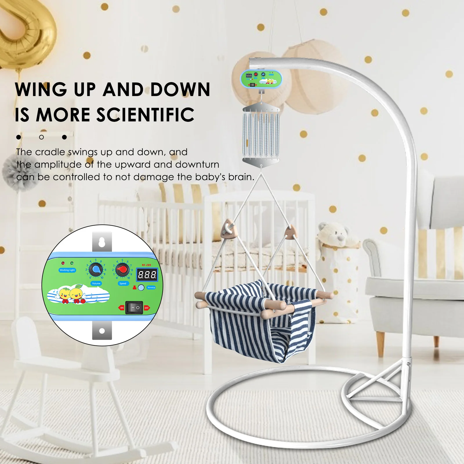 

Baby Cradle Controller With Germany Adaptor EXternal Power Auto Rock Play Vibrating Sleeper Baby Swing Replacement Motor