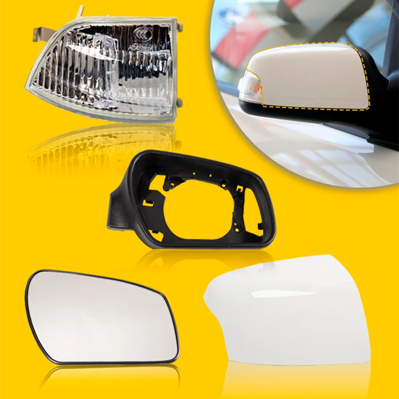 

Rearview Mirror Cover /Turn light For 07-14 Ford Focus Cap Frame Lens Glass With Heating Car Accessories