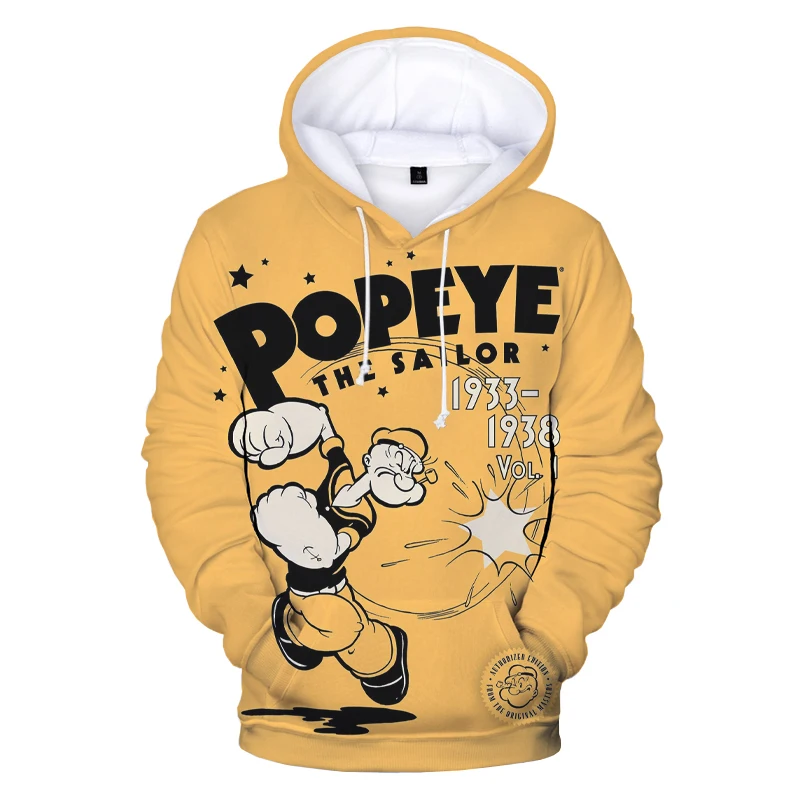 

2021 аниме Popeye новые модные 3D толстовки мужские/женские повседневные свитшоты с длинным рукавом Harajuku аниме Popeye пуловер детская одежда