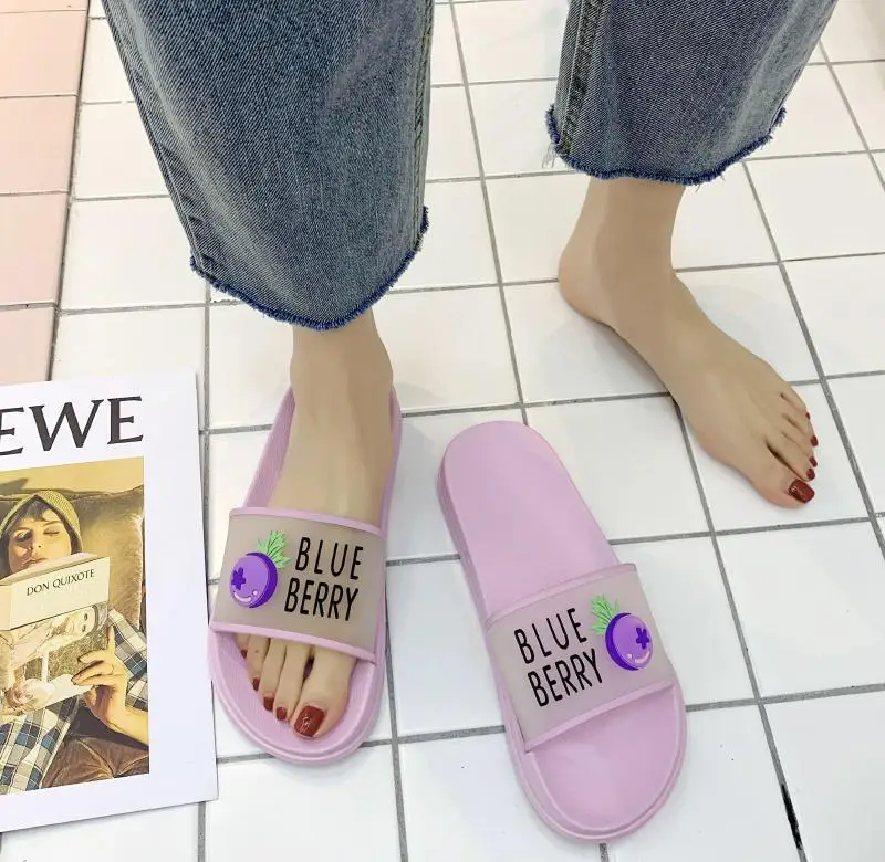 

Women Summer Slippers Slide Sandals Beach Flip Flops 3d Cartoon Fruits Mango Comfortable Thick Sole Girls Shoes Zapatillas
