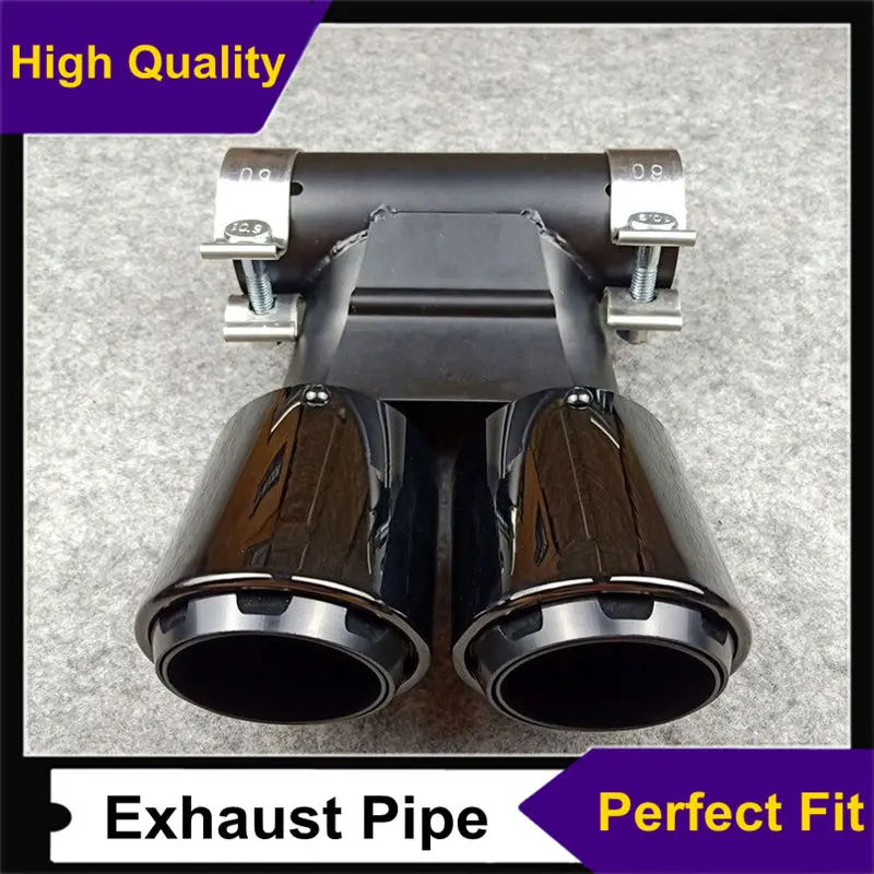 Новинка трехслойные черные/Серебристые выхлопные трубы из углеродного волокна и