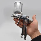 Мини-распылитель W-80 HVLP, Гравитационный пистолет из нержавеющей стали 1,0 мм, сопло 300 мл для ремонта автомобиля, покраски