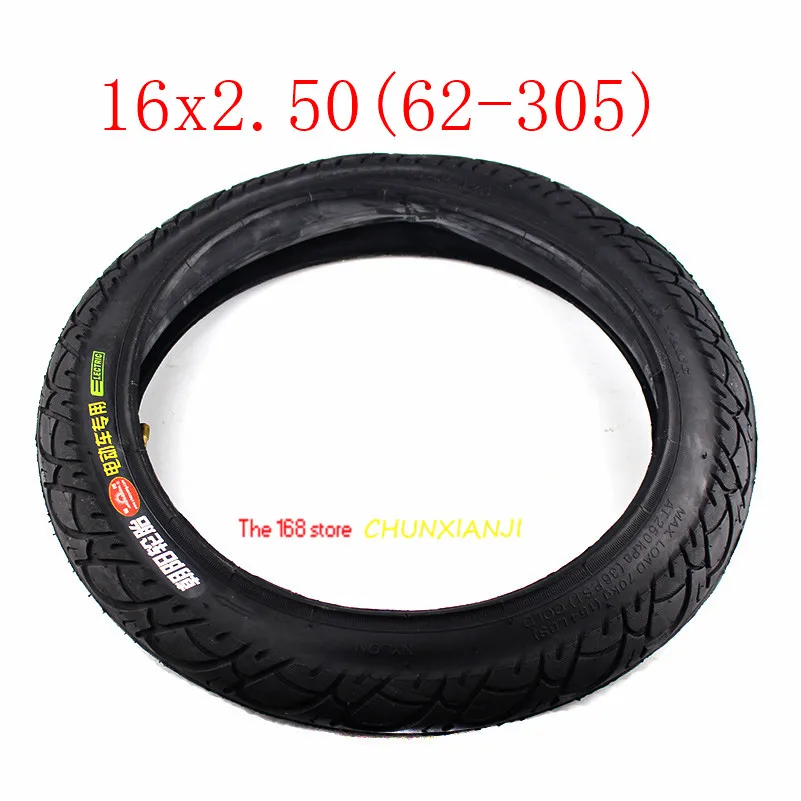 

Size 16x2.50 62-305 Tire Inner Tube Fits Kids Electric Bikes Small BMX Scooters 16*2.5 with A Bent Angle Valve Stem