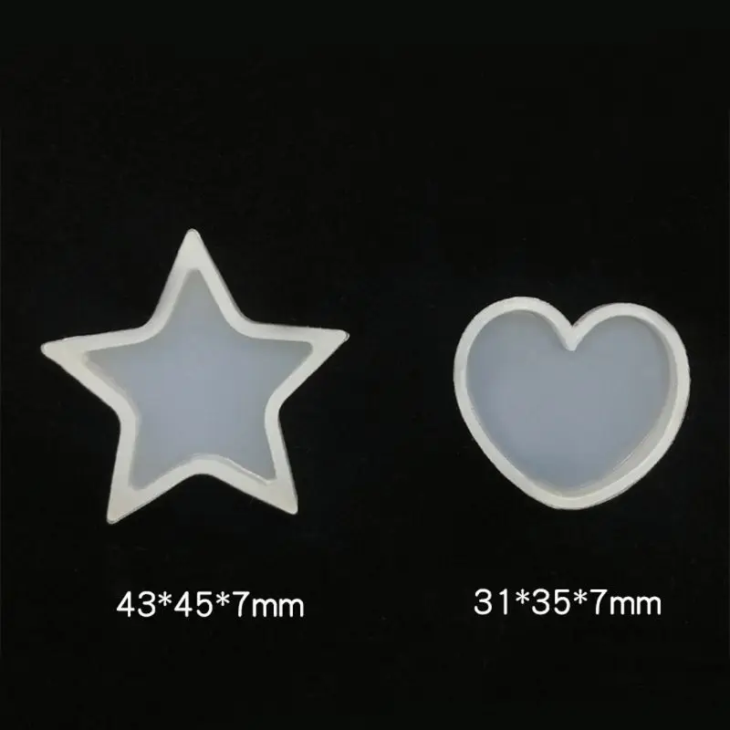 

DIY Star Heart Silicone Resin Mold Resin Necklace Pendant Jewelry Making Tools