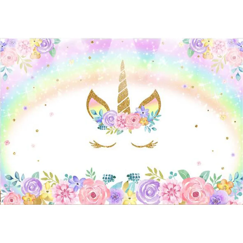 Фон для фотосъемки с изображением единорога вечерние Baby Shower фоны фотографий в