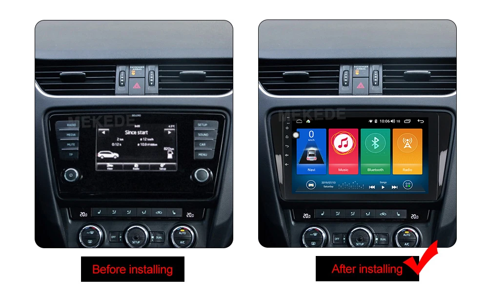 MEKEDE автомобильный DVD мультимедийный плеер для Skoda Octavia A7 III/3 2din Android 9,0 радио авто навигация gps камера заднего вида