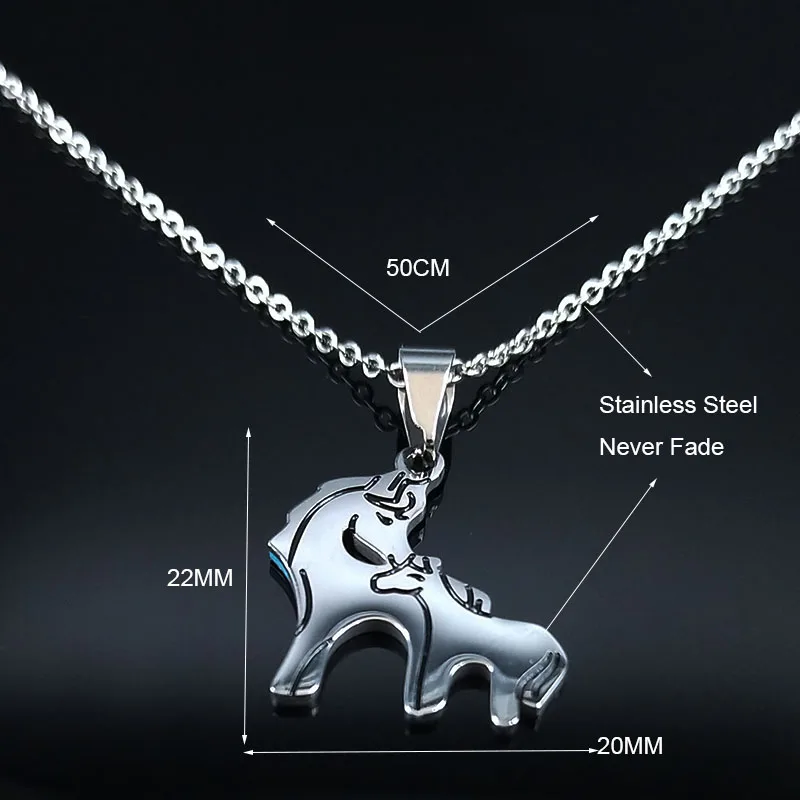 2021 модное ожерелье с лошадью из нержавеющей стали для мамы маленькая семейная