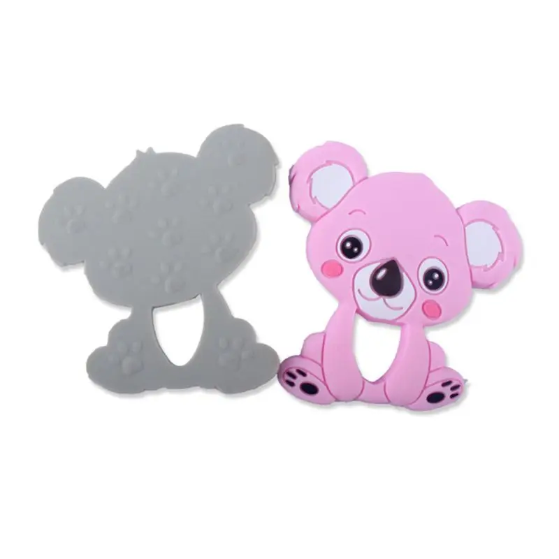 

Cute Infants Molar Toy Cartoon Animal Koala Tooth Gel Pacifier Chain Newborn Baby Silicone Teether Bathing Gifts 19QF