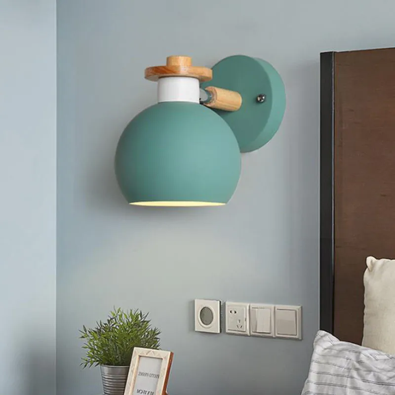 Деревянный настенный светильник s прикроватный современный для спальни столовой