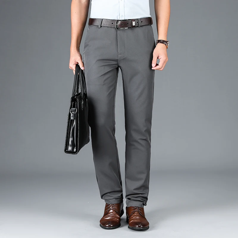 

2021 New Men's Pants Straight Loose Casual Trousers Large Size Cotton Fashion Men's Business Suit Pants / business casual