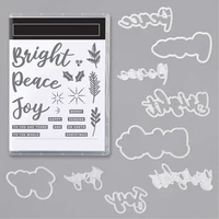 clear stamps and cutting dies bright peace joy merry sending world tree for diy scrapbook photo album craft card 2021 new