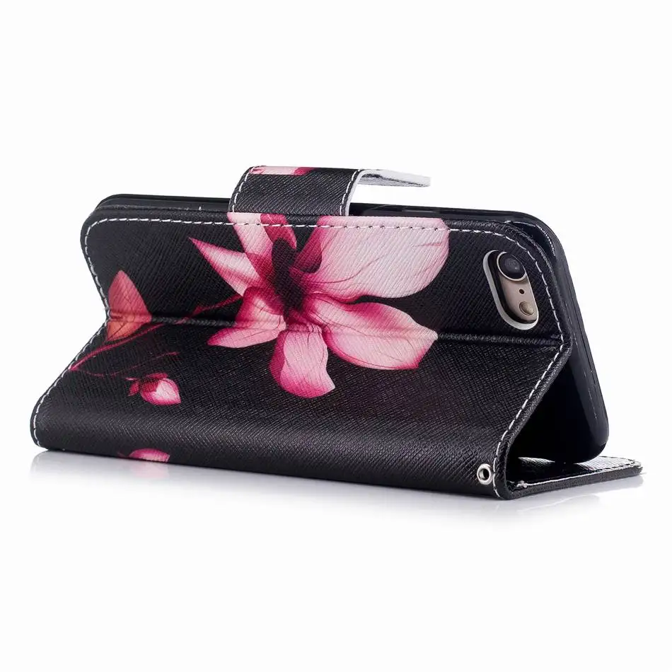 Цветные кожаные чехлы для телефона для Apple iPhone 5 5S SE 6 6S 7 8 Plus X XS MAX XR Чехлы для книг с отделениями для карт Fundas DP07G