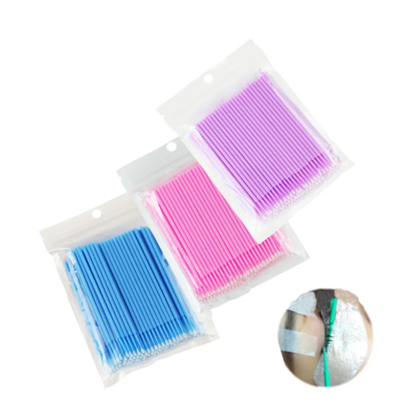 

100Pcs Cotton Swab Disposable Cotton Swabs Discharge Makeup Cotton Swab Eyelashes Ear Swab Makeup Tools Makeup Removal Swabs