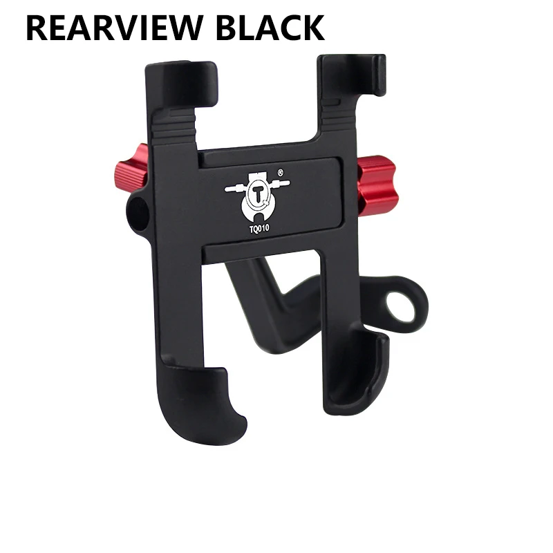 Rearview Black YPAY алюминиевый сплав мотоциклетный велосипедный держатель для телефона стенд Руль заднего вида подставка для телефона крепление GPS для IPhone X 8P samsung S9 - Цвет: Rearview Black